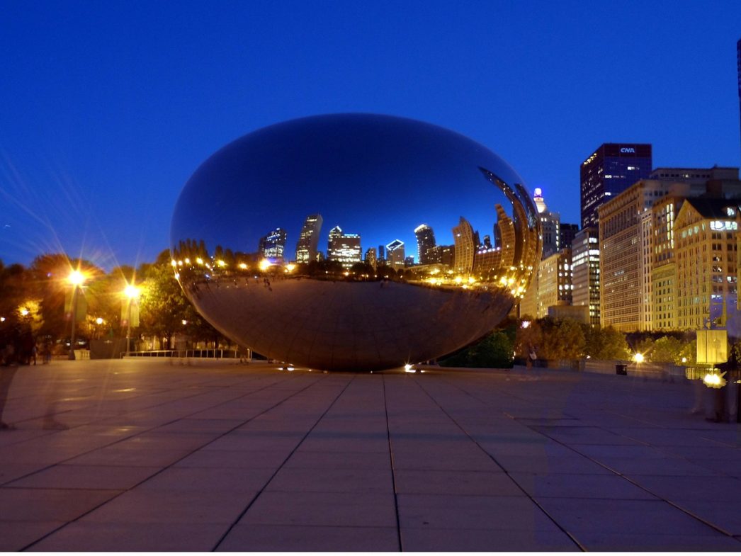 Chicago Bean at Night